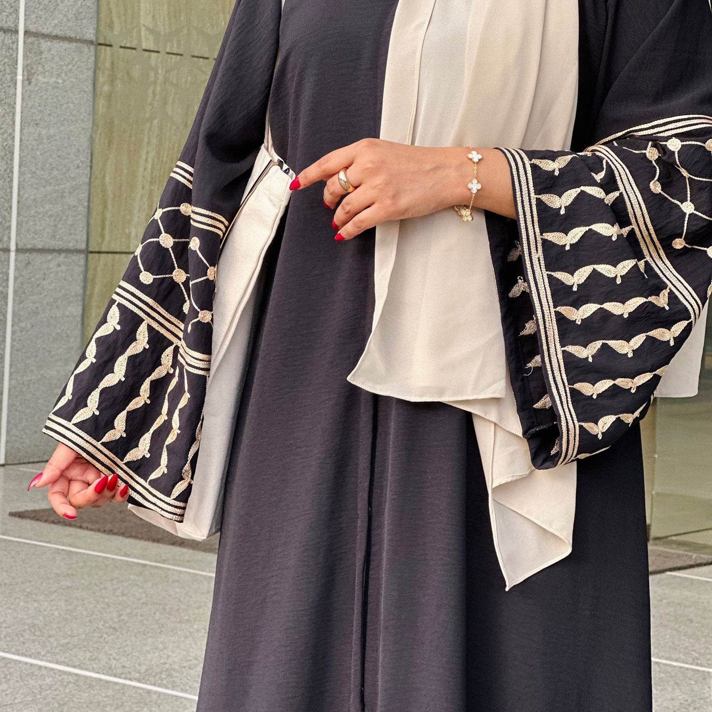 Embroidered tassel cardigan robe - Price Value Store