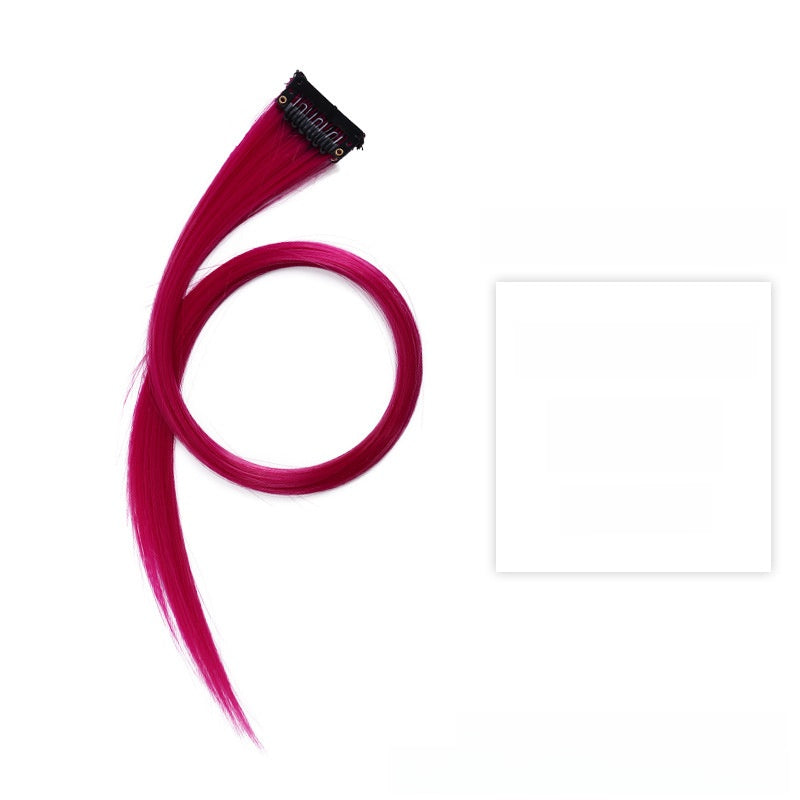 Colorful Hair Extension Piece High Temperature Silk
