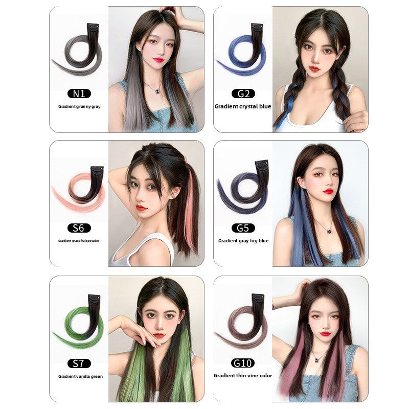 Wig pieces are dyed and dyed in various lengths