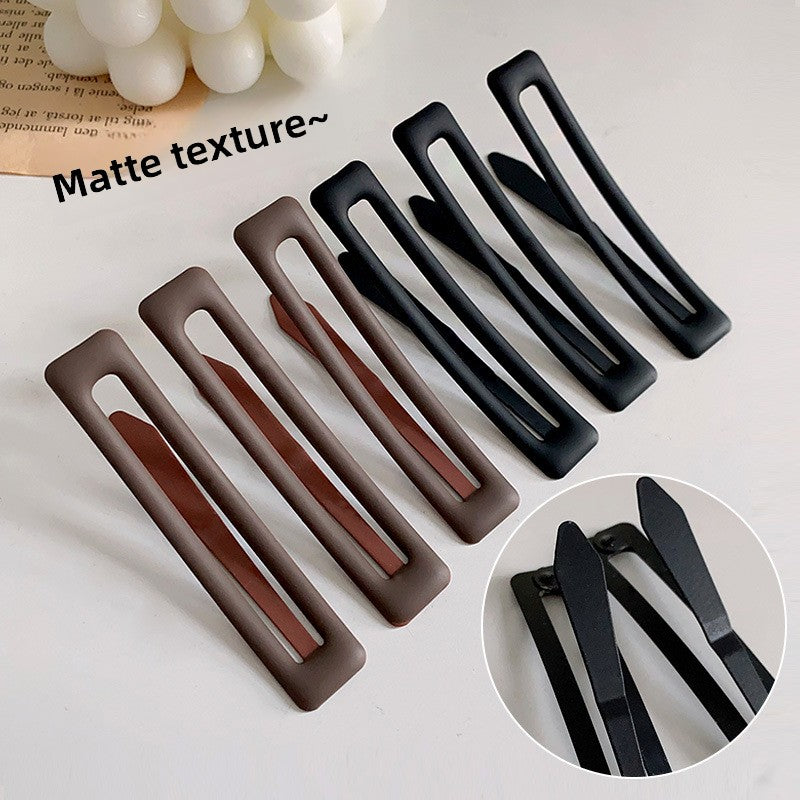 Matte Push-Type Long Hair Clips