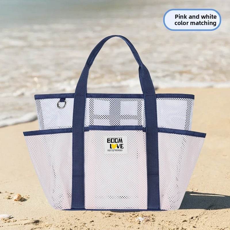 Large Capacity Foldable Mesh Beach Bag for Swimming and Travel - Price Value Store