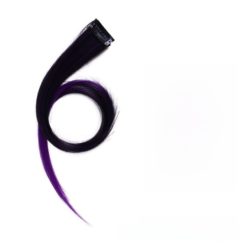 Colorful Hair Extension Piece High Temperature Silk