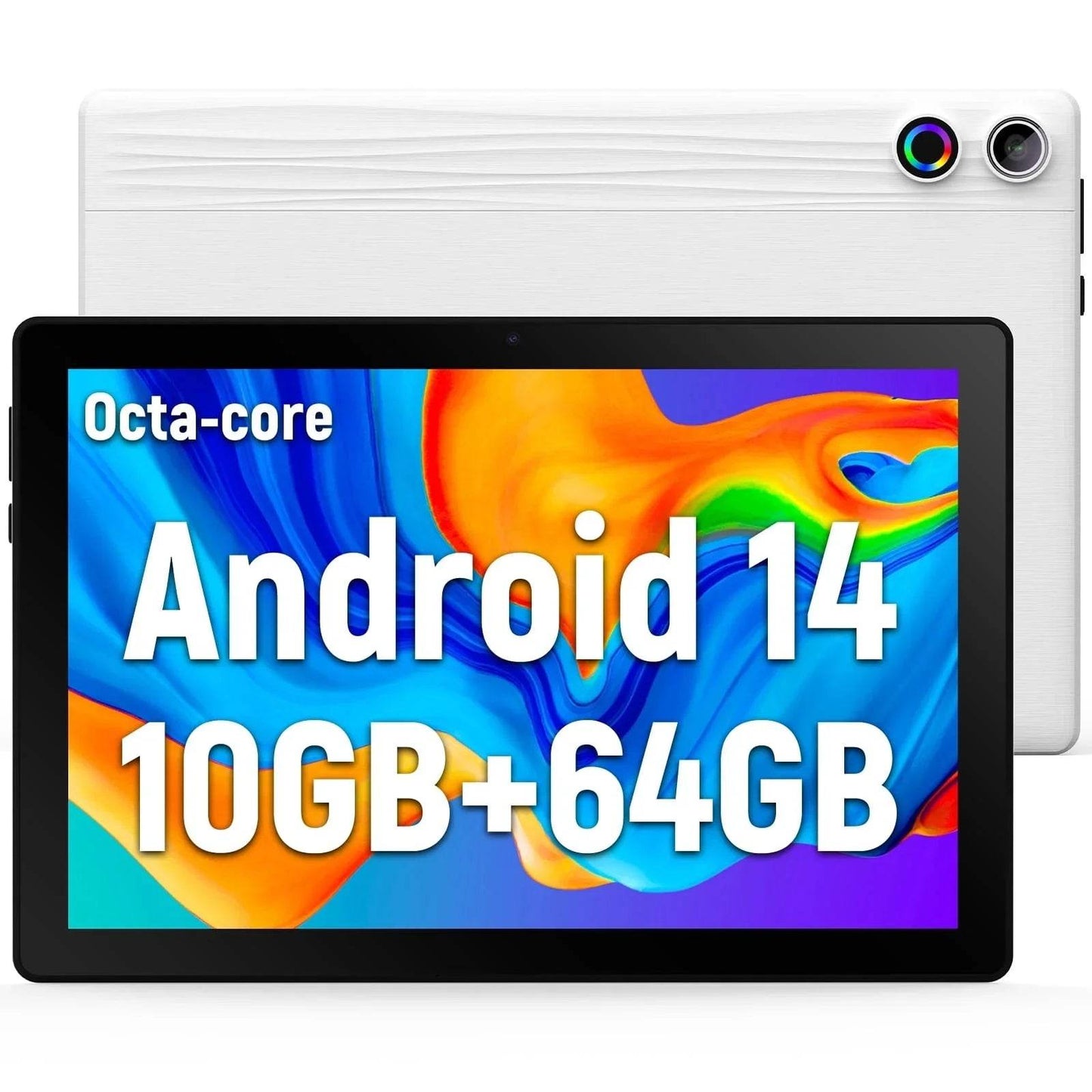 BESTSKI 10.1 Inch Android 14 Tablet, Octa-core 10GB RAM 64GB ROM(Expand to 1TB), 5MP+8MP Dual Cameras, Face ID, WiFi 6,Black - Price Value Store