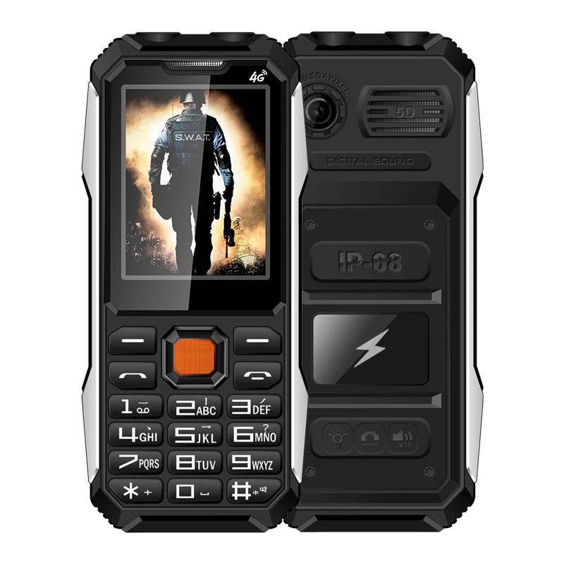 Slim Rugged Outdoor Phone Dual SIM Big Button Long Standby Blacklist Loud Speaker Two Flashlight SOS Dialing MP3 Video Player - Price Value Store