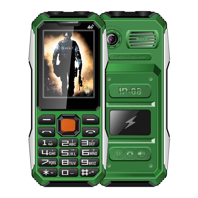 Slim Rugged Outdoor Phone Dual SIM Big Button Long Standby Blacklist Loud Speaker Two Flashlight SOS Dialing MP3 Video Player - Price Value Store
