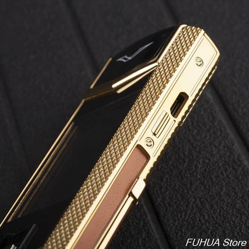 V9 Metal Body Luxury Bar Phone K9 Dual Sim Bluetooth Dialer Senior Mobile Cellphone Invisible Keyboard Support Russian Keyboard - Price Value Store