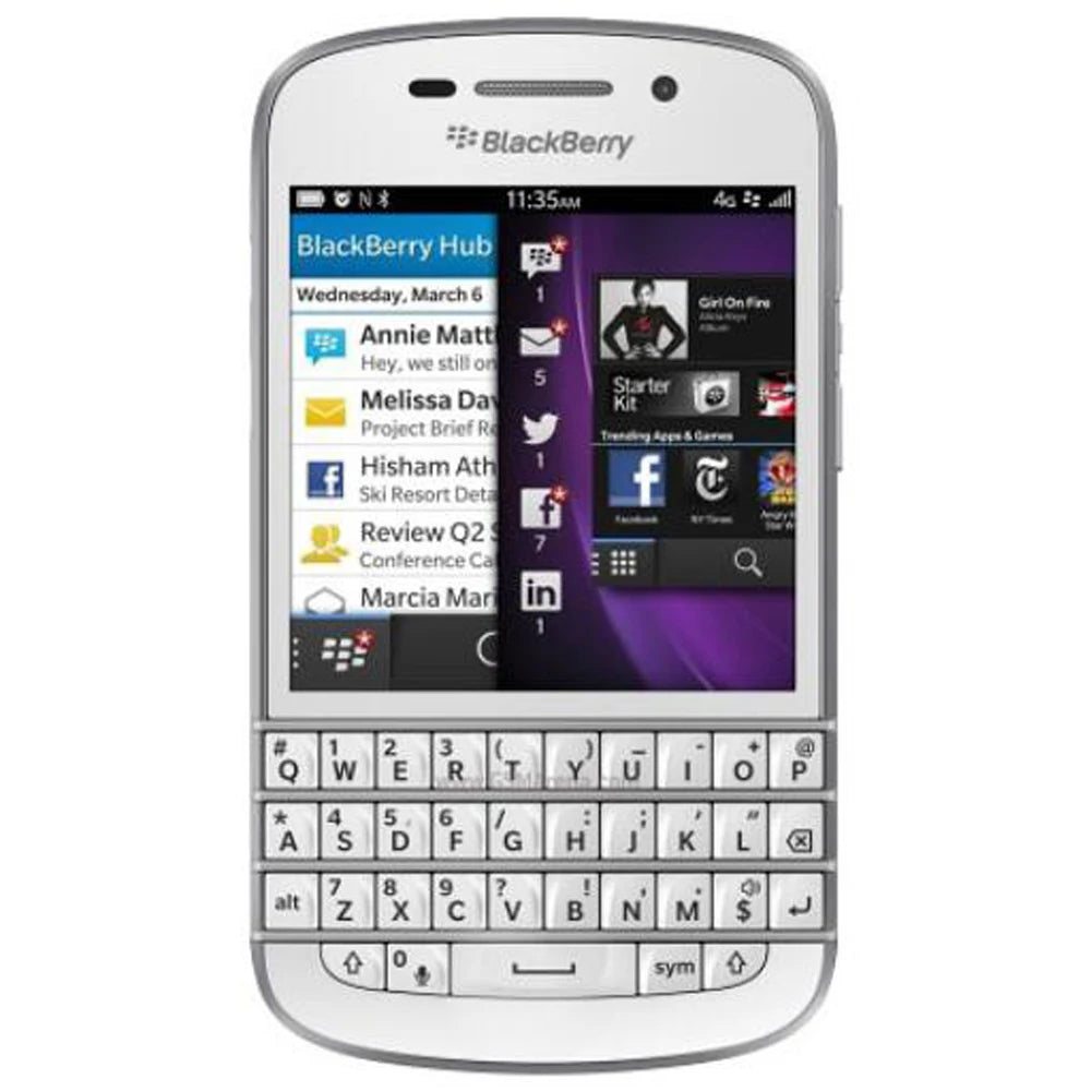 Original Blackberry Q10 4G Mobile Phone 3.1" 2GB RAM 16GB ROM 8MP QWERTY Keyboard Cellphone Dual Core BlackBerry q10 SmartPhone
