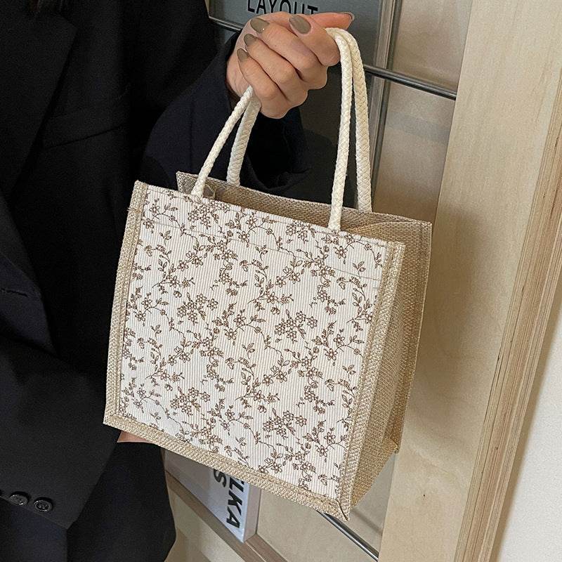 French floral print handbag - Price Value Store