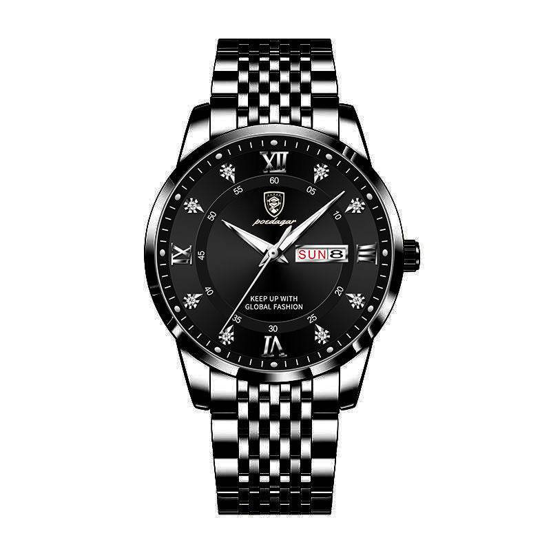Foreign trade AliExpress explosions Swiss certification imported double calendar waterproof luminous men's watch Korean fashion - Price Value Store