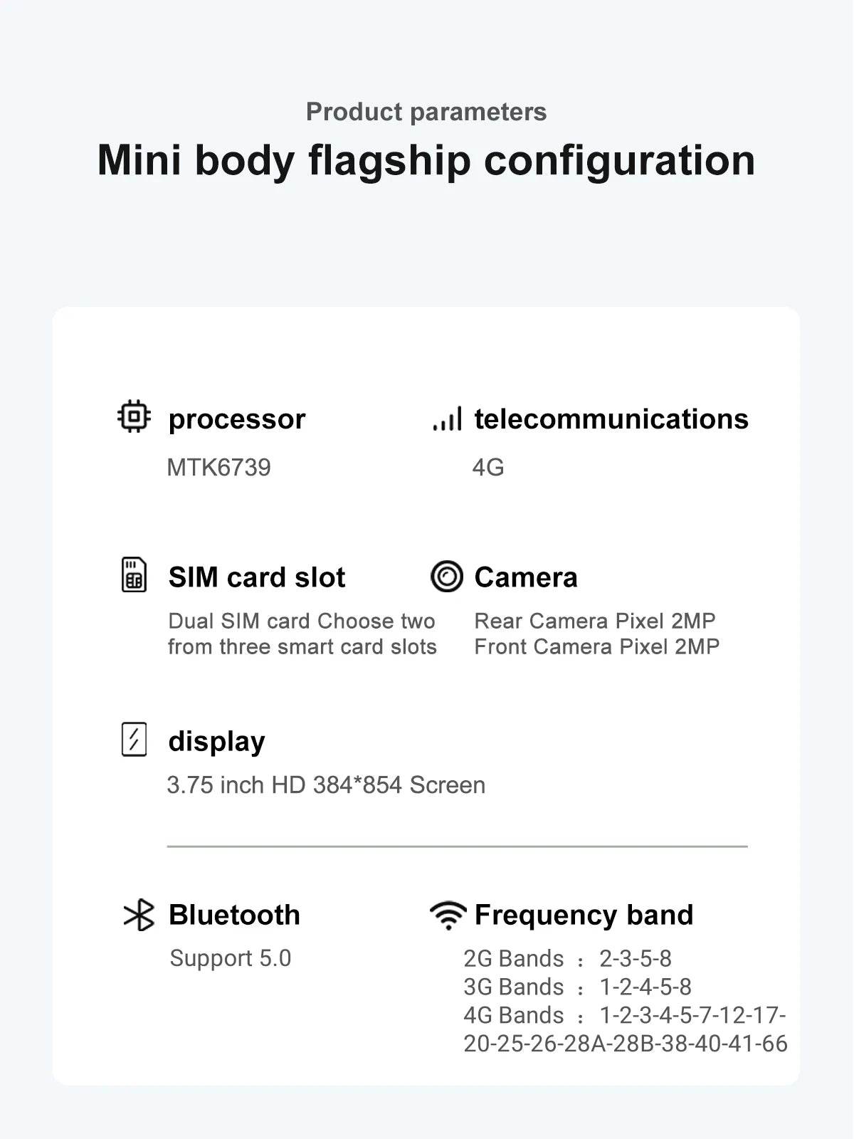 FUFFI-X7 Pro Mini Smartphone,4G Network,3.75 inch,2+16GB ROM,Android 10.0,Mobile phones,Google Play Store,2400mAh,Cellphones - Price Value Store