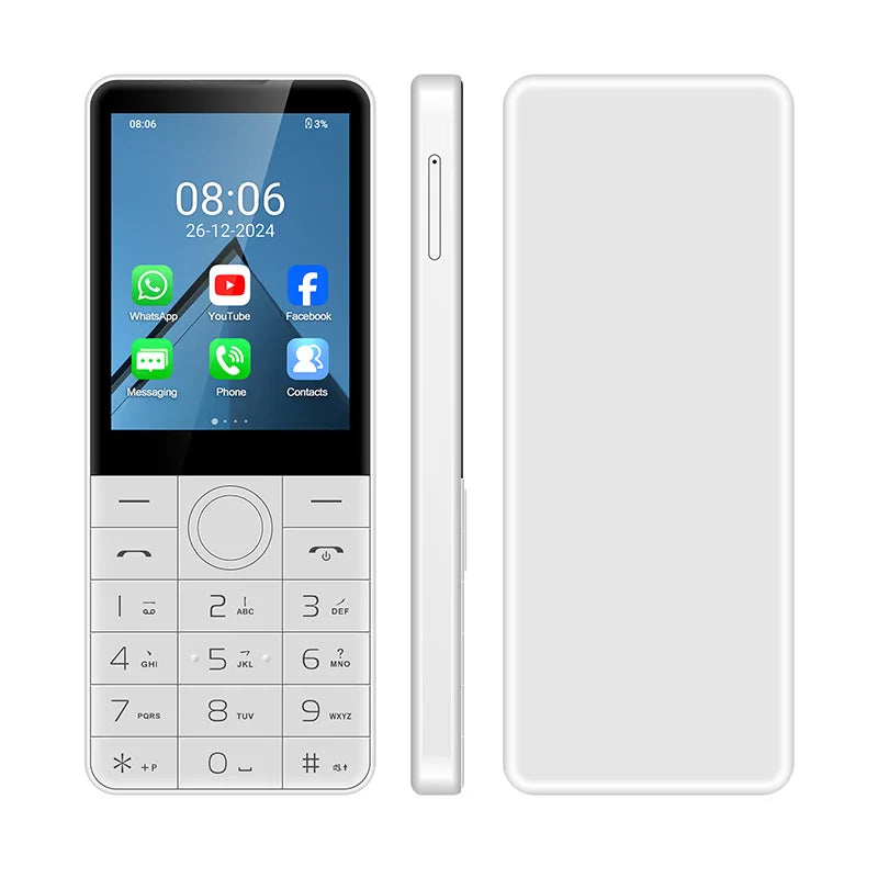 UNIWA DOOV R77 4G Mobile Phone Smart Touch Screen Android 13 Keypad Phones 2.8" 3GB +32GB 2100mAh Phone Whatsapp Hebrew Keyboard