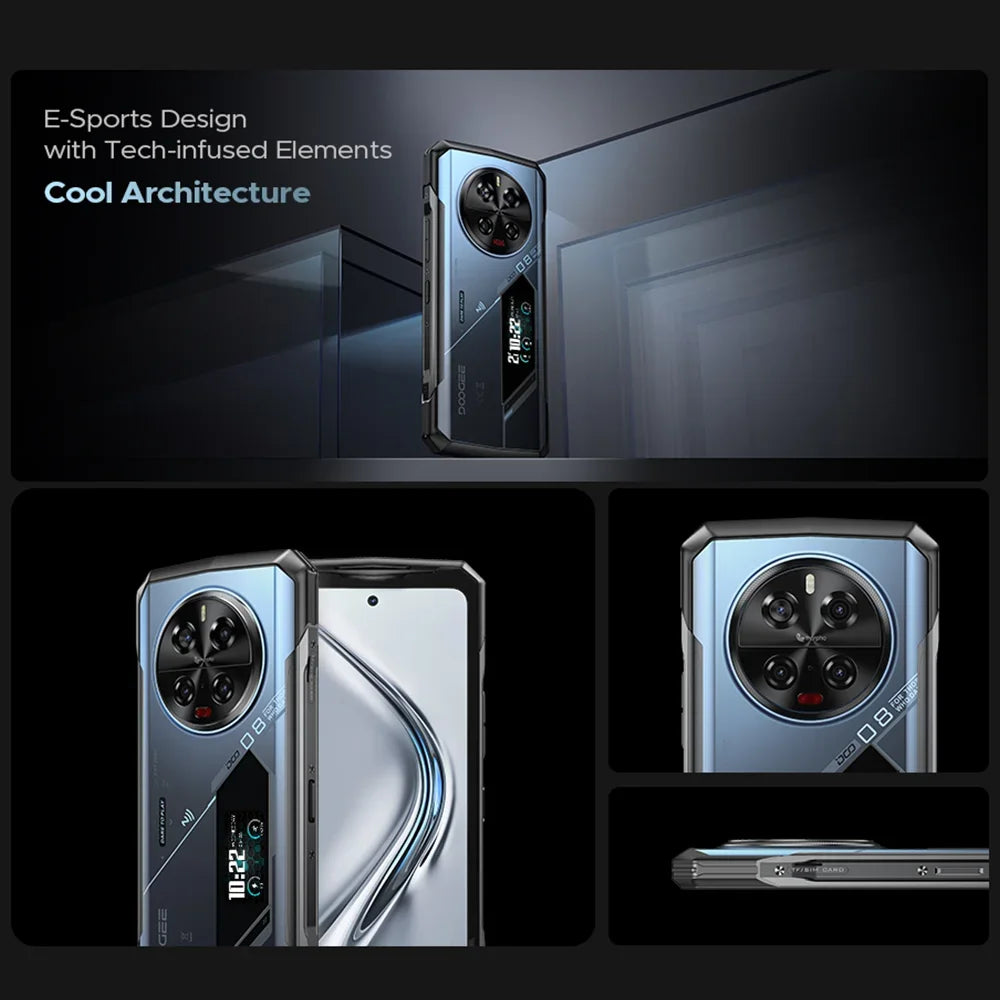 World Premiere DOOGEE V40 Pro 5G Rugged Phone 6.78" 16GB+512GB Gaming Phones Dimensity 7300 200MP AI Camera 8680mAh Android 14