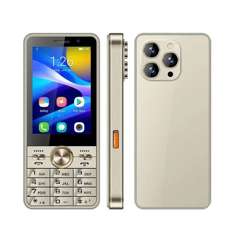UNIWA HOPE XS17 4G Keypad Phones Touch Screen Smart Phone Android 8.1 Quad Core 3.5 Inch 2GB+16GB 2500mAh Cellphone Whatsapp - Price Value Store