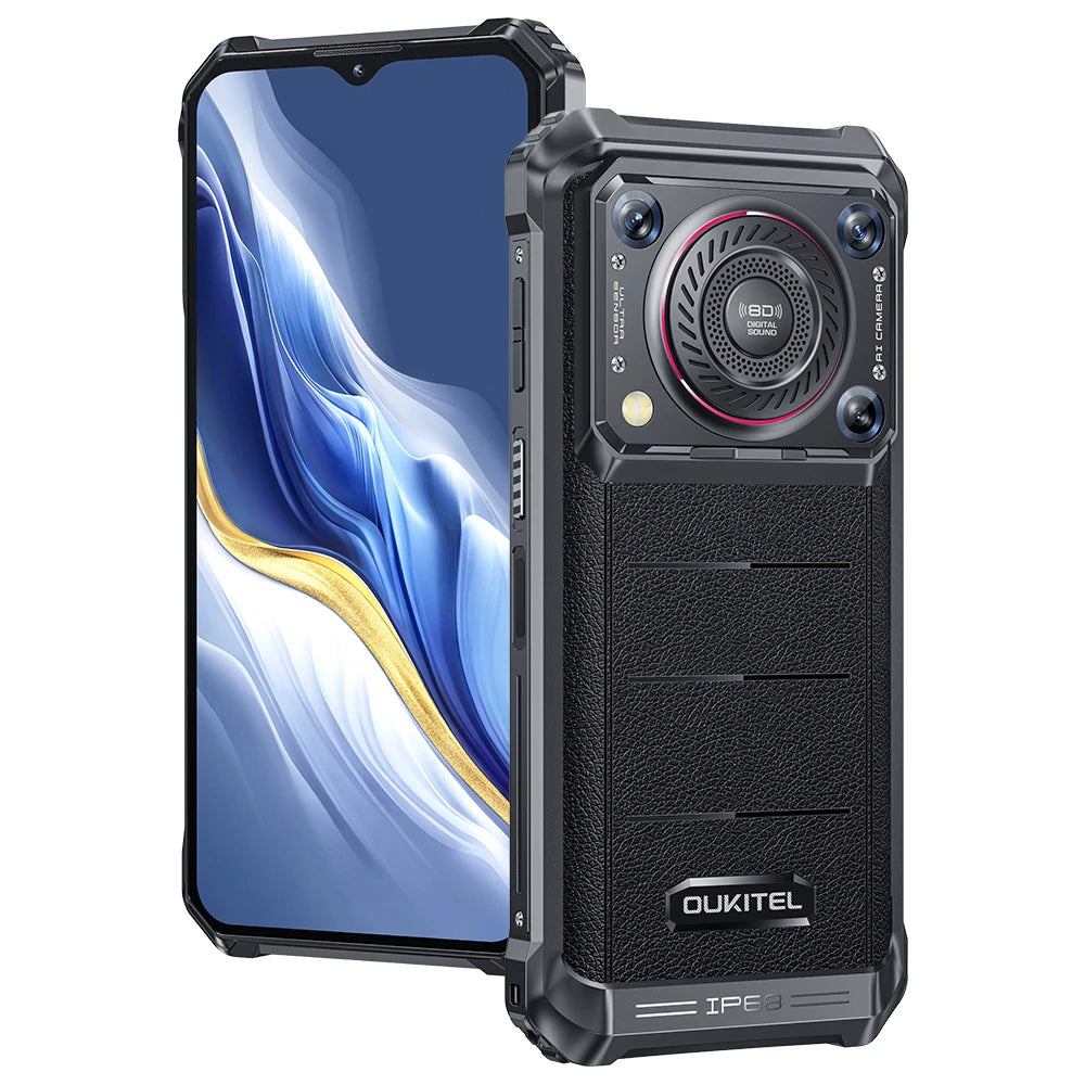 Oukitel WP36 Rugged Smartphone 10600mAh 6.52" HD+ Cell phone 16GB 128GB Mobile Phone Android 13 13MP Camera