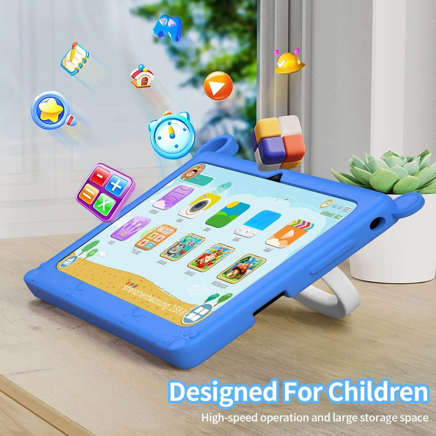 BDF K2 New 5G Kids Tablet 7 Inch Quad Core 4GB RAM 64GB ROM Android 9.0 Google Learning Education Games Tablets WiFi Bluetooth - Price Value Store
