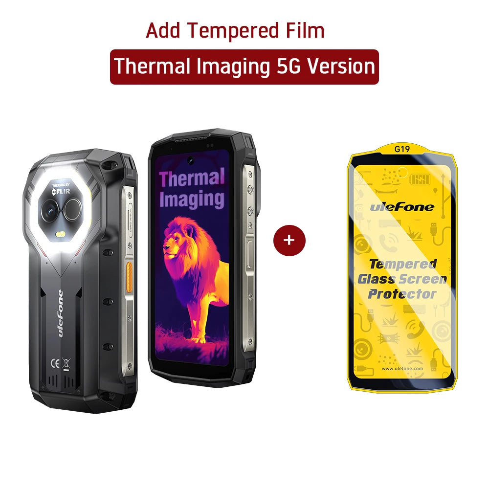 Ulefone Armor Mini 20T Pro 5G 4.7" Display Rugged Phone LED Light Android 14 Smartphone 6200mAh 16GB+256GB 33W Mobile Phone