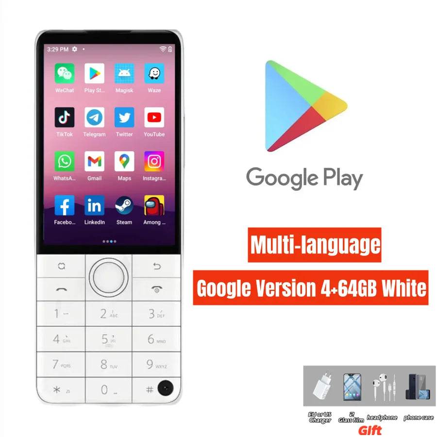 New Qin F22 Pro Smart Touch ScreenPhone Wifi 5G+3.5 Inch 4GB 64GB Add Google Store Android QinGlobal Version Mobile Phone - Price Value Store