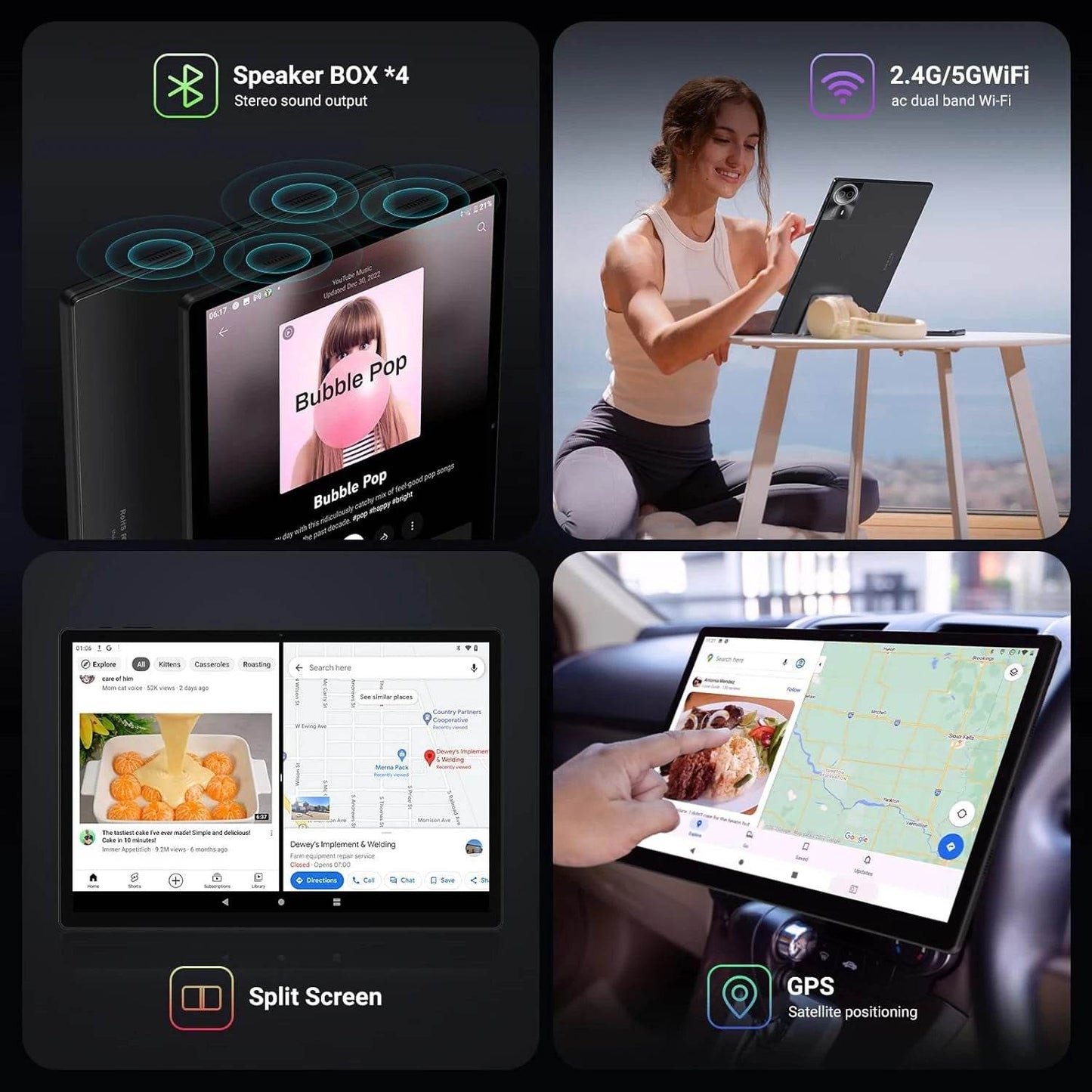 Latest Large Screen 14 Inch Tablet Pc Android 14 tablet 16+512GB Phone Call BT 5G WiFi Pad For Educational/Sheet music/Kitchen - Price Value Store