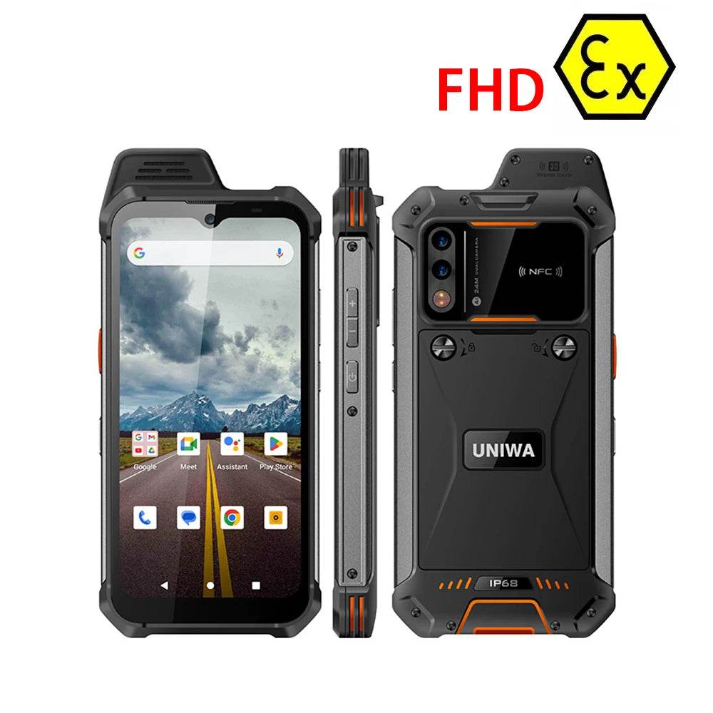 UNIWA W999 Helio G99 Rugged Waterproof Walkie Talkie 8GB+128GB 6.3 Inch FHD 5000mAh Smartphone Andriod 13 NFC Cell Phones ATEX - Price Value Store