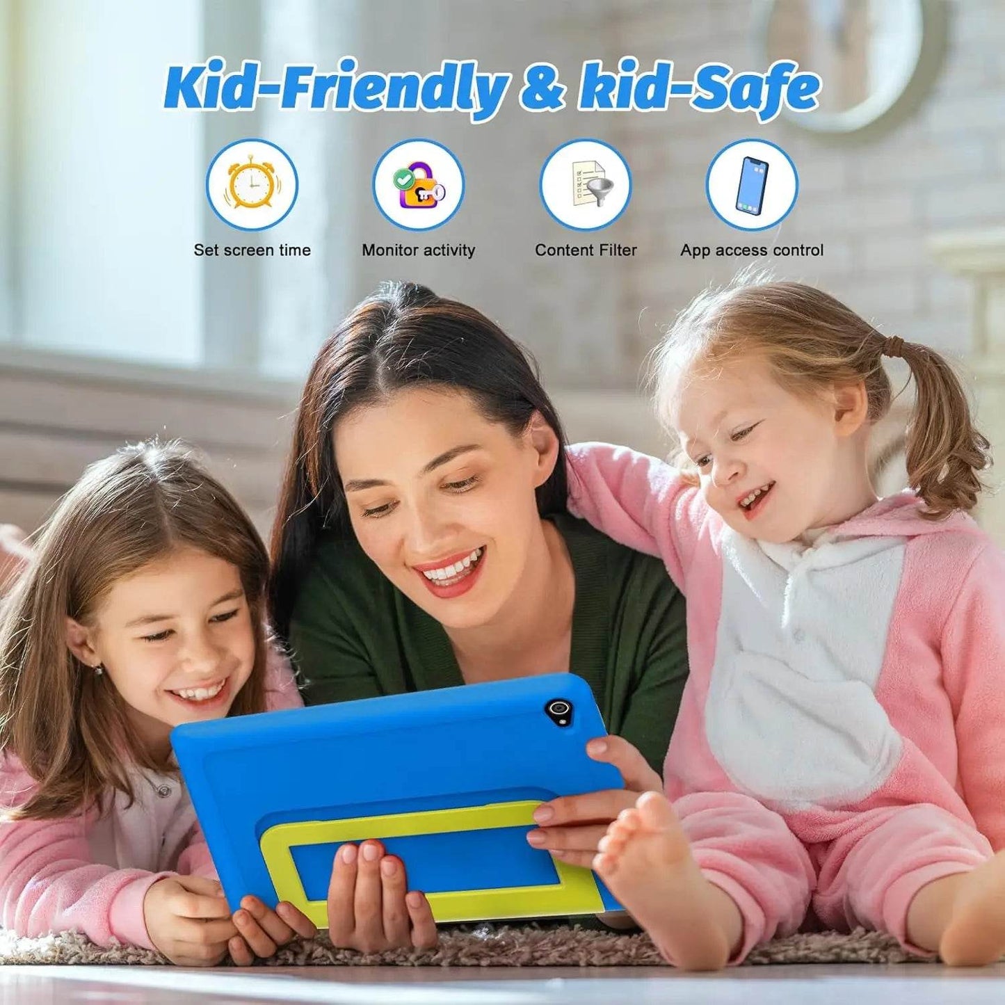 URAO 10 Inch Cartoon Pattern Kids Tablet Android Octa-Core 8GB RAM 64GB ROM Learning Education Games Tablets Children's Gifts - Price Value Store