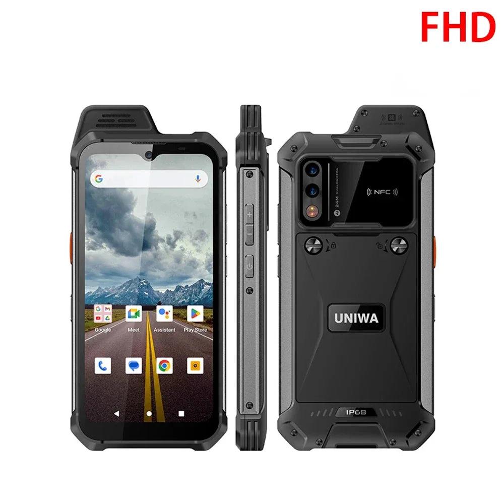 UNIWA W999 ATEX Explosion-proof Smartphones Rugged IP68 6.39" FHD Andriod13 8GB+128GB 5000mAh Walkie Talkie PTT NFC Mobile Phone