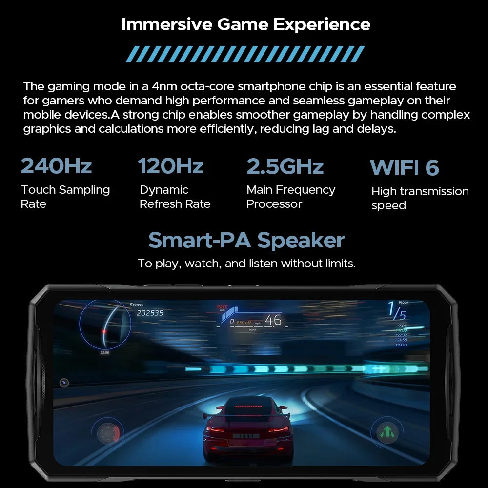 World Premiere DOOGEE V40 Pro 5G Rugged Phone 6.78" 16GB+512GB Gaming Phones Dimensity 7300 200MP AI Camera 8680mAh Android 14