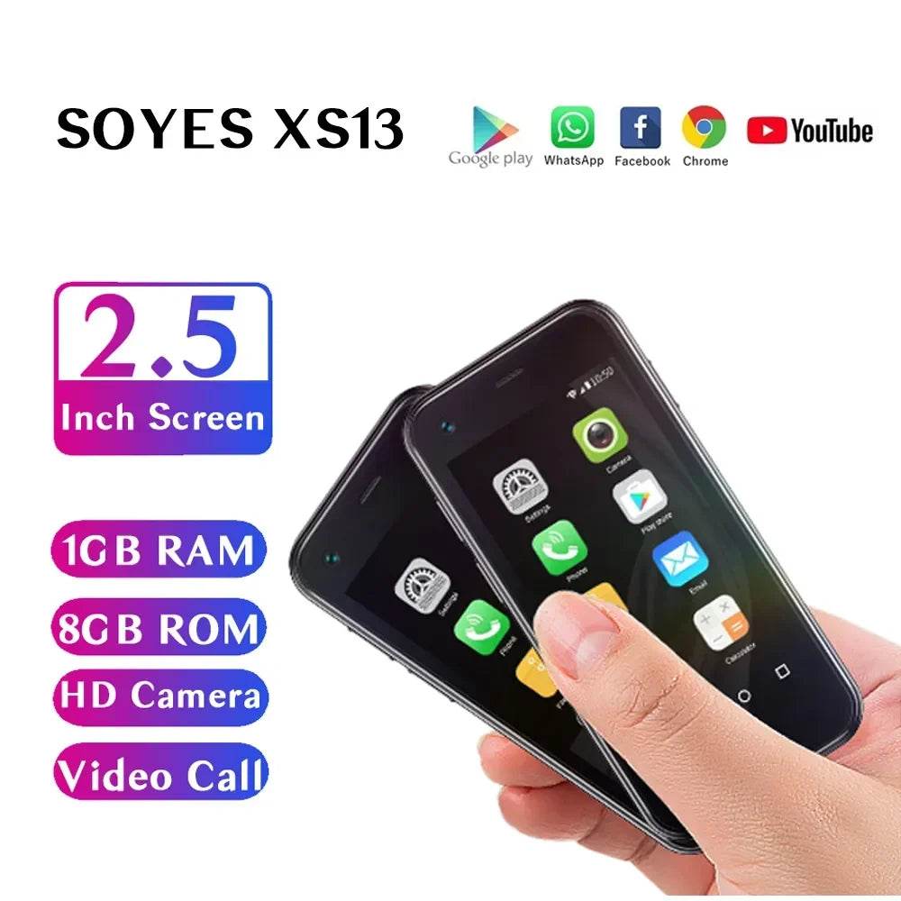 SOYES XS11 XS13 Series Mini Android Smartphone HD Screen Dual SIM TF Card Slot 5MP Camera Google Play Store Small Mobile Phone - Price Value Store