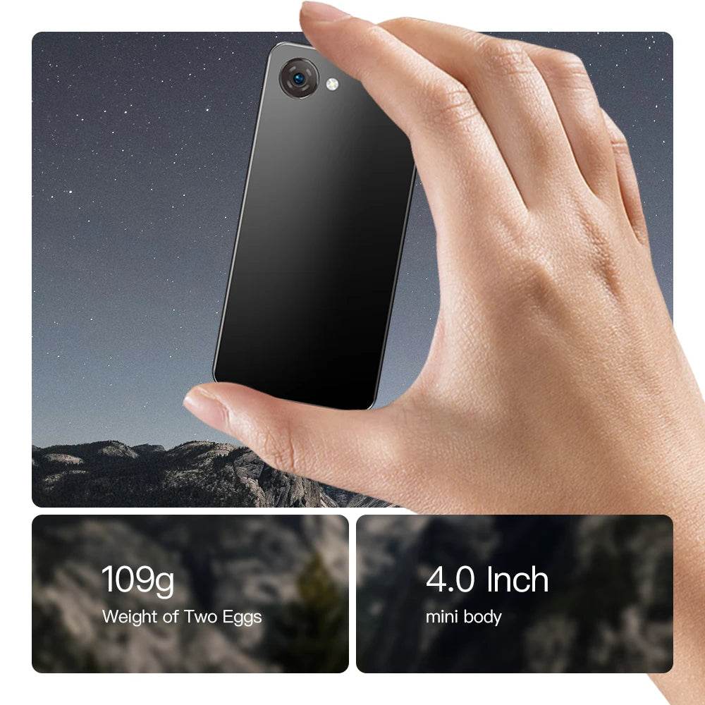 UNIWA Q9 Mini 4G Smartphone Android 14 Unisoc T606 4 Inch qHD 4GB RAM 64GB ROM Mobile Phone 2000mAh Face ID Small Cell Phone - Price Value Store