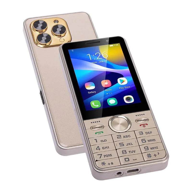 UNIWA HOPE XS17 4G Keypad Phones Touch Screen Smart Phone Android 8.1 Quad Core 3.5 Inch 2GB+16GB 2500mAh Cellphone Whatsapp - Price Value Store