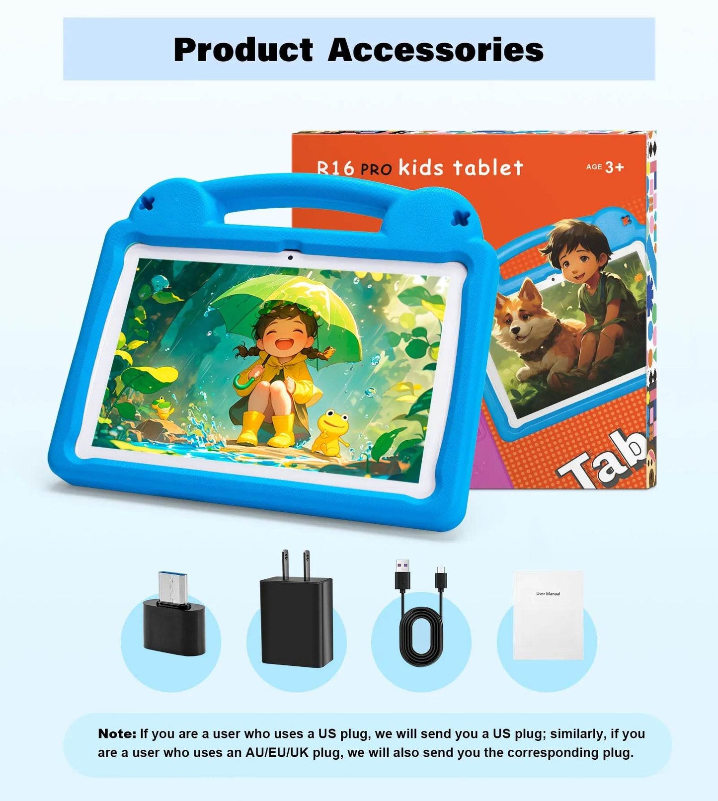 ANRY 2025 Kids Tablet Android 15 10.1 Inch A523 2.0GHZ 8GB(4+4 Expand) RAM 64GB ROM Octa-Core 5000Mah Tablets Children's Gifts - Price Value Store