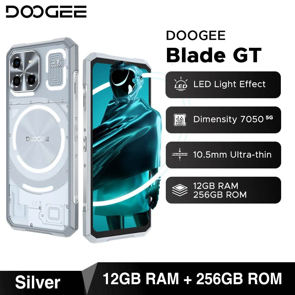 World Premiere DOOGEE Blade GT Rugged Phone 6.72'' FHD+ 120Hz LED Light Effect 12GB RAM 256GB ROM 5500mAh Battery Android 14 - Price Value Store