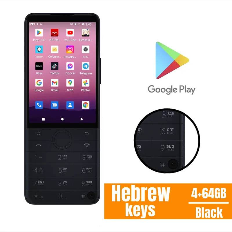 New Qin F22 Pro Smart Touch ScreenPhone Wifi 5G+3.5 Inch 4GB 64GB Add Google Store Android QinGlobal Version Mobile Phone - Price Value Store