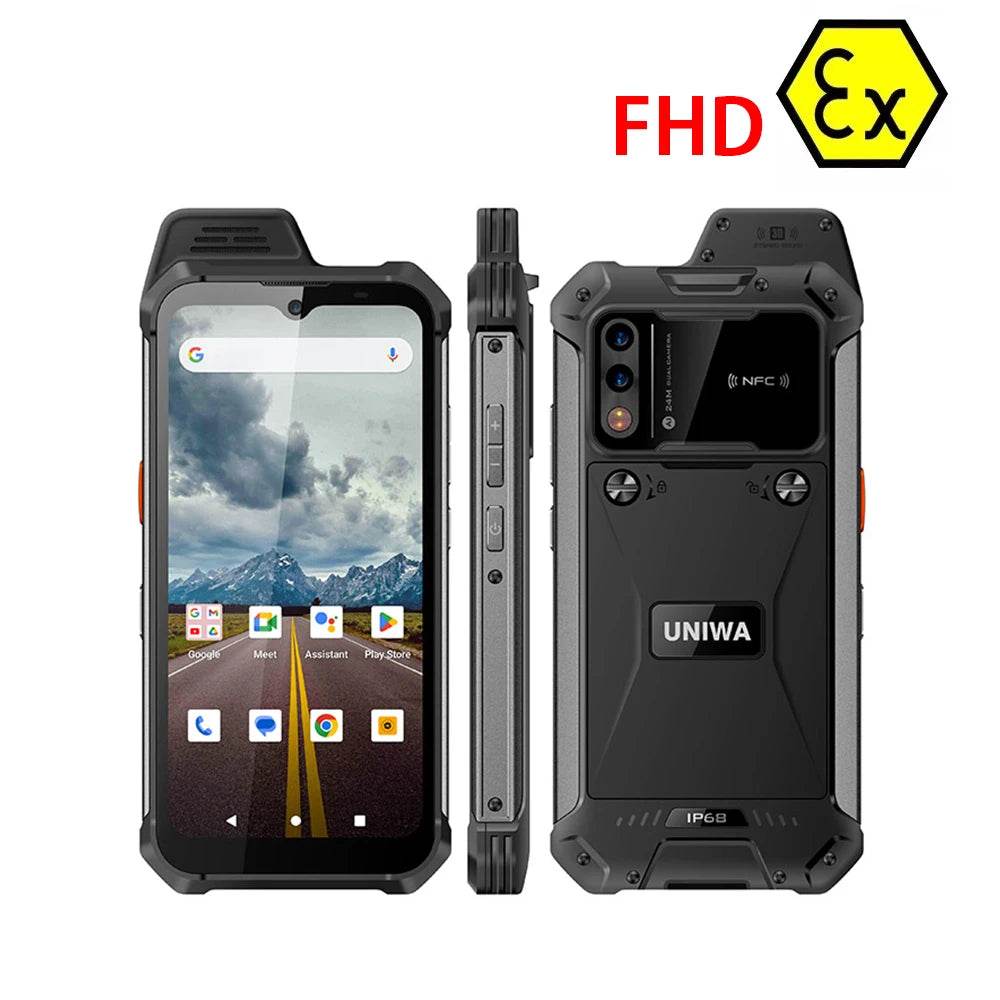 UNIWA W999 Helio G99 Rugged Waterproof Walkie Talkie 8GB+128GB 6.3 Inch FHD 5000mAh Smartphone Andriod 13 NFC Cell Phones ATEX - Price Value Store