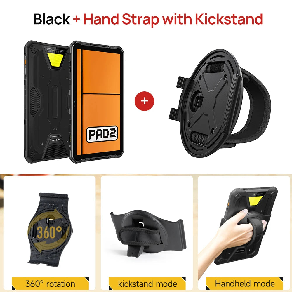 Ulefone Armor Pad 2 Rugged Tablet , 11" 2K , 18600 mAh ,IP68/IP69K Android 13 NFC GPS 4G Tablet Up to 16GB RAM 256GB ROM