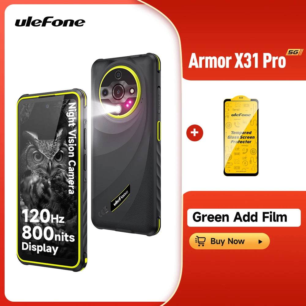 Ulefone Armor X31 Pro 5G Rugged Phone Android 14 Waterproof Smartphone 6.56”16GB RAM 256GB ROM Sony ® Night Camera 64MP NFC - Price Value Store