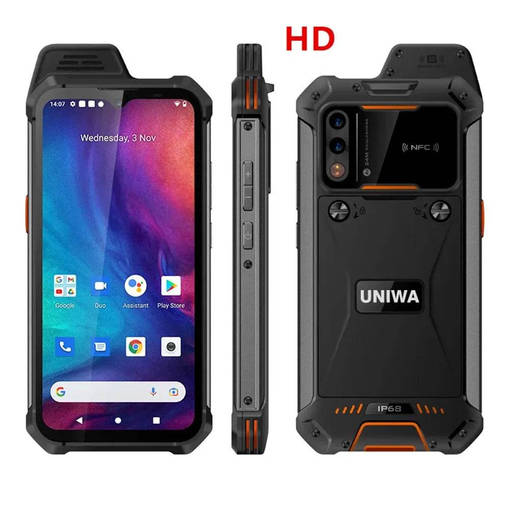 UNIWA W888 ATEX Explosion IP68 Rugged Andriod 11 Mobile Phone Smartphone Octa Core 4GB+64GB 6.3Inch HD/FHD Screen 4G 5000mAh NFC - Price Value Store