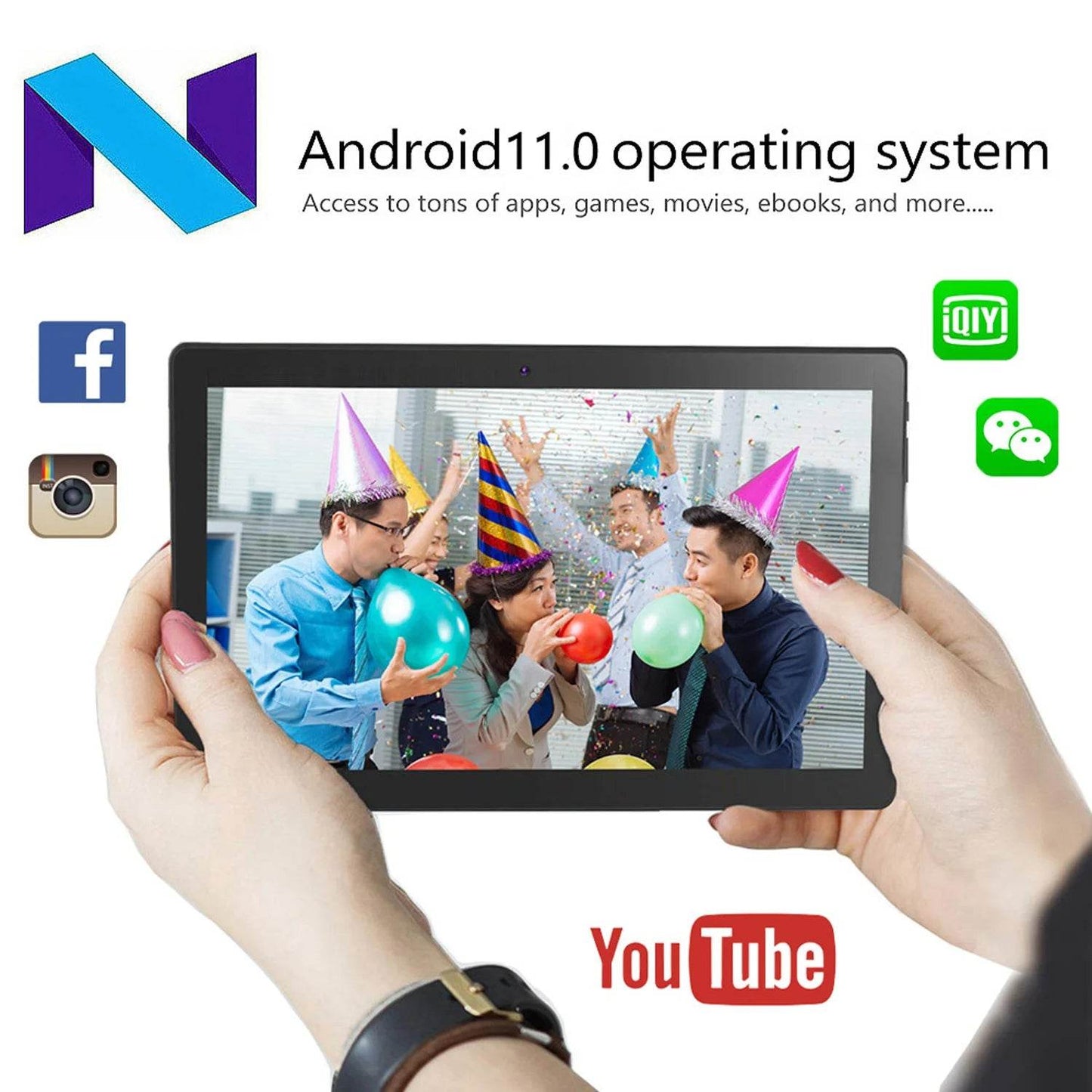 10.1 inch tablet android 11.0 Octa Core 4GB RAM 64GB ROM Double SIM Calls Wi-Fi Bluetooth Global Version Ultra Thin mini pc - Price Value Store