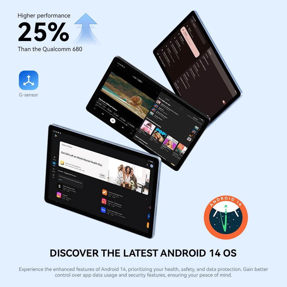 Alldocube iplay 60 pro 11 inch Tablet 6GB+6GB RAM 128GB ROM Android 14 Helio G99 4G LTE+Wi-Fi 90Hz Display 4 Speakers - Price Value Store