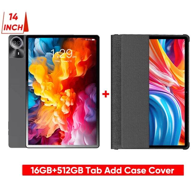 Latest Large Screen 14 Inch Tablet Pc Android 14 tablet 16+512GB Phone Call BT 5G WiFi Pad For Educational/Sheet music/Kitchen - Price Value Store