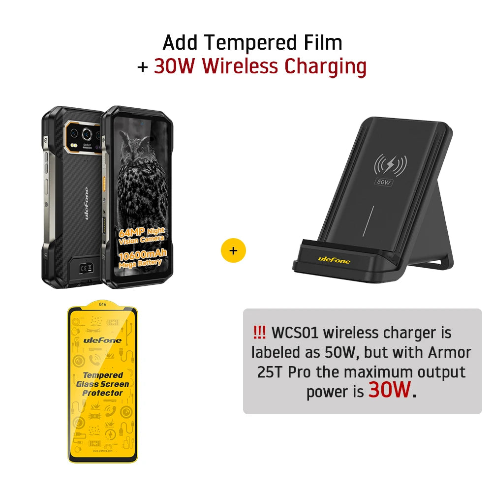 【World Premiere】 Ulefone Armor 27 4G 10600mAh Rugged Phone 24GB+256GB Android 14 Smartphone 6.78"FHD 120Hz Night Vision Global