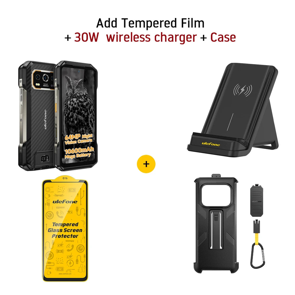 【World Premiere】 Ulefone Armor 27 4G 10600mAh Rugged Phone 24GB+256GB Android 14 Smartphone 6.78"FHD 120Hz Night Vision Global