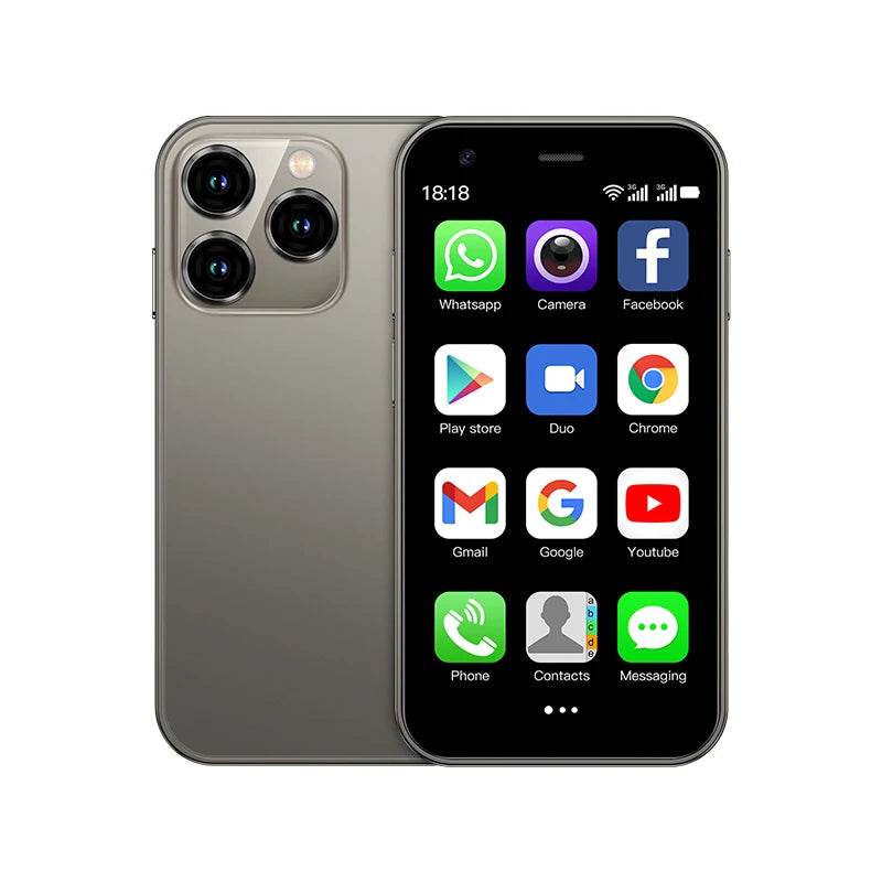 SOYES XS15 Mini Android8.1 Smart Phone 3.0 Inch Display 2GB RAM 16GB ROM Dual SIM Standby Play Store 3G Little Phone - Price Value Store
