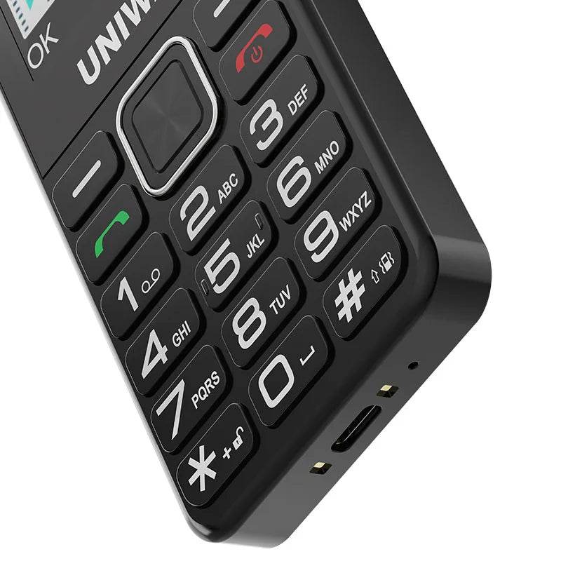 UNIWA V2000 4G Fashion Keypad Phone 2.4 Inch Big Button Loud Volume Dual SlM 1700mAh Russia Keyboard Feature Phones for Elderly - Price Value Store