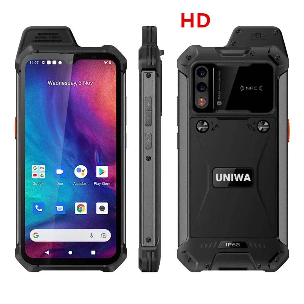 UNIWA W888 ATEX Explosion IP68 Rugged Andriod 11 Mobile Phone Smartphone Octa Core 4GB+64GB 6.3Inch HD/FHD Screen 4G 5000mAh NFC - Price Value Store