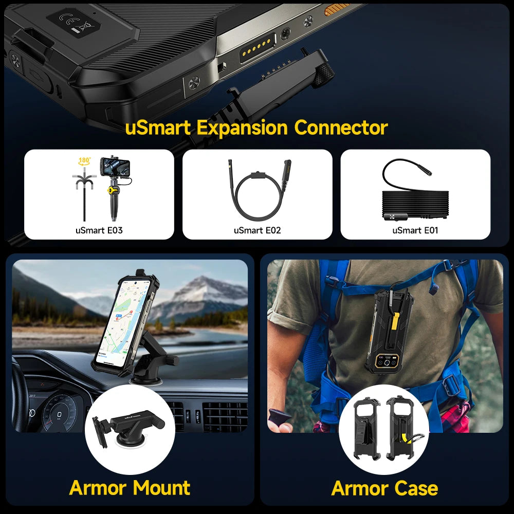 【World Premiere】 Ulefone Armor 27 4G 10600mAh Rugged Phone 24GB+256GB Android 14 Smartphone 6.78"FHD 120Hz Night Vision Global