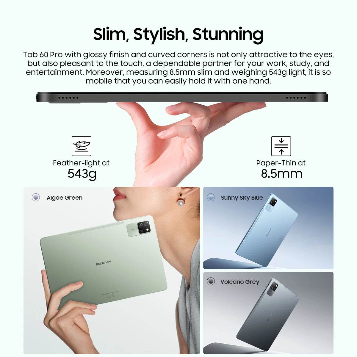 Blackview Tab 60 Pro Tablet PC 10.1'' IPS Display Octa-core T606,4GB/8GB RAM+256GB ROM, 7700mAh Battery 10W Charge Android 14 - Price Value Store