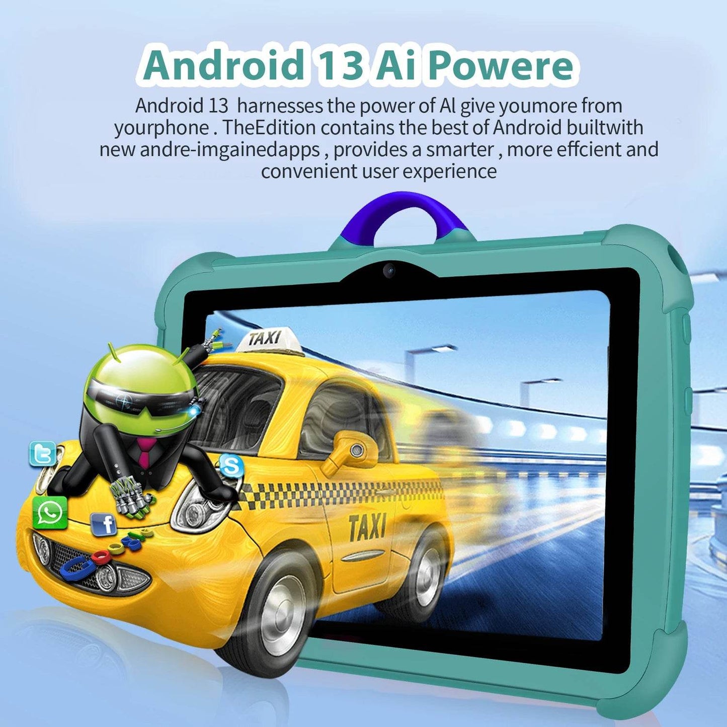 New 7 Inch Android 13 Learning Education Kids Tablets Quad Core 4GB RAM 64GB ROM Cheap Simple Children's favorite Tablet Pc - Price Value Store