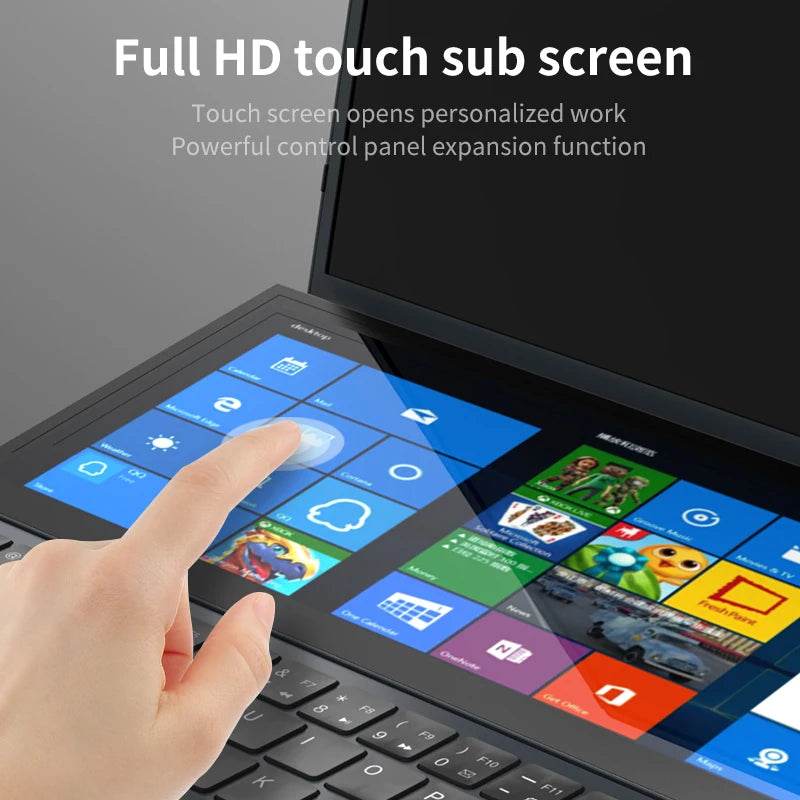 Dual-screen E-sports Laptop I7 9750H Combination of a 16-inch Screen and a 14-inch Touchscreen Windows 11 Pro gaming laptop - Price Value Store