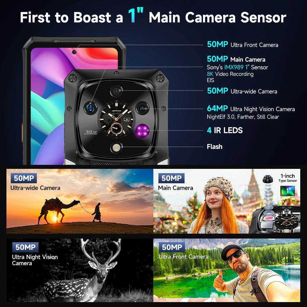 Ulefone Armor 28 Pro 5G AI Rugged Phone 512GB ROM Smartphone 120W MTK Dimensity 7300 10600mAh 6.67”AMOLED 64MP Mobile phone - Price Value Store