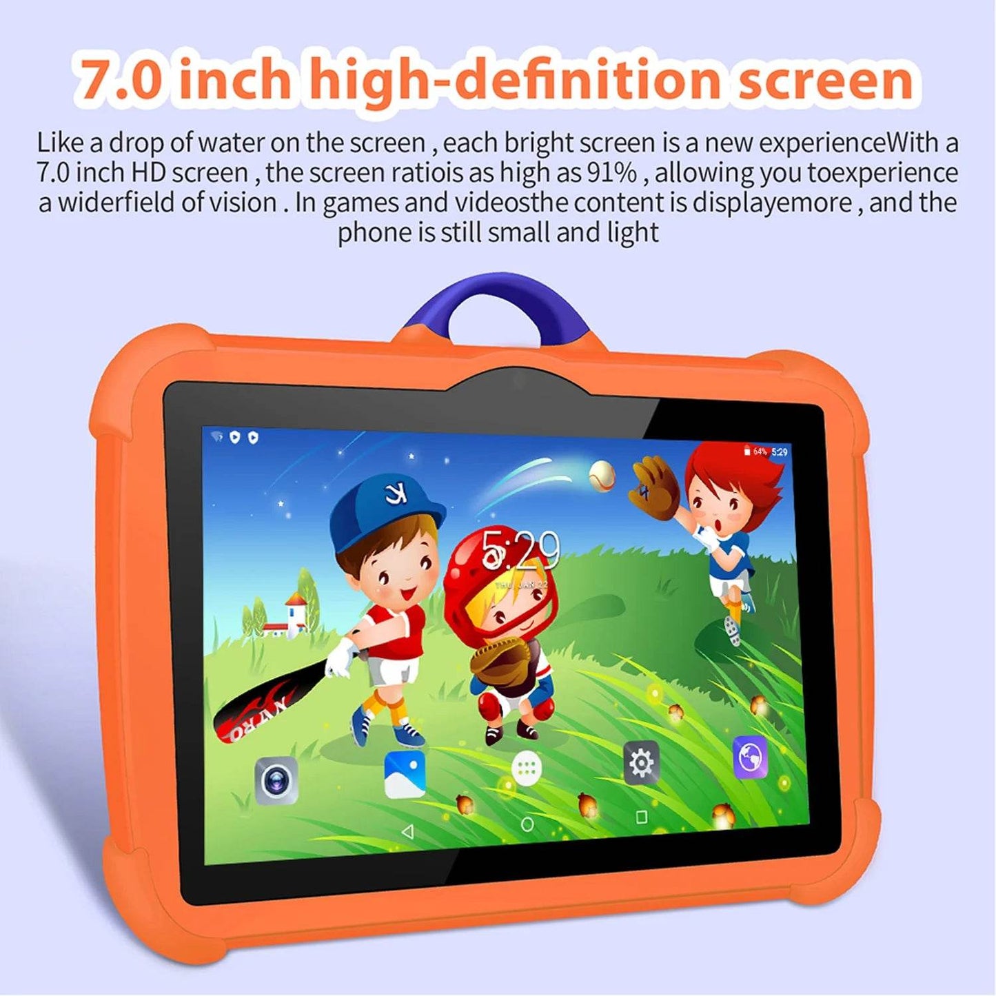 New 7 Inch 5G WiFi Tablet Pc for Children's best Gifts Android Kids Game Educational Learning Tablets Quad Core 4GB RAM 64GB ROM - Price Value Store